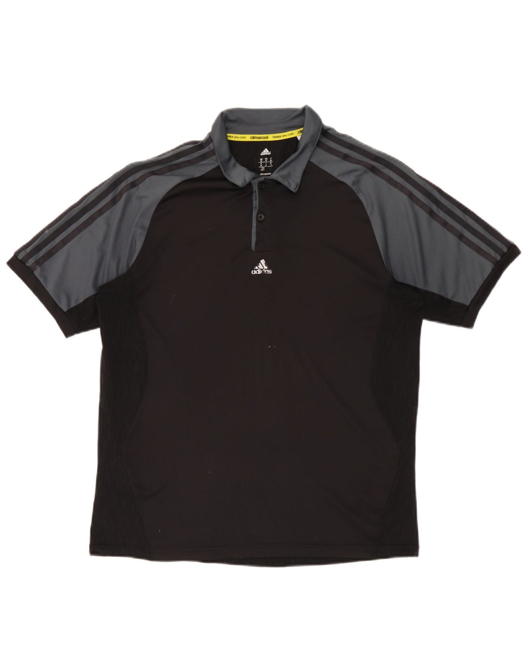 Adidas Mens Climacool Polo Shirt Medium Black Colourblock