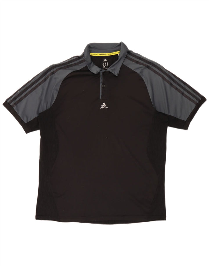 Adidas Mens Climacool Polo Shirt Medium Black Colourblock