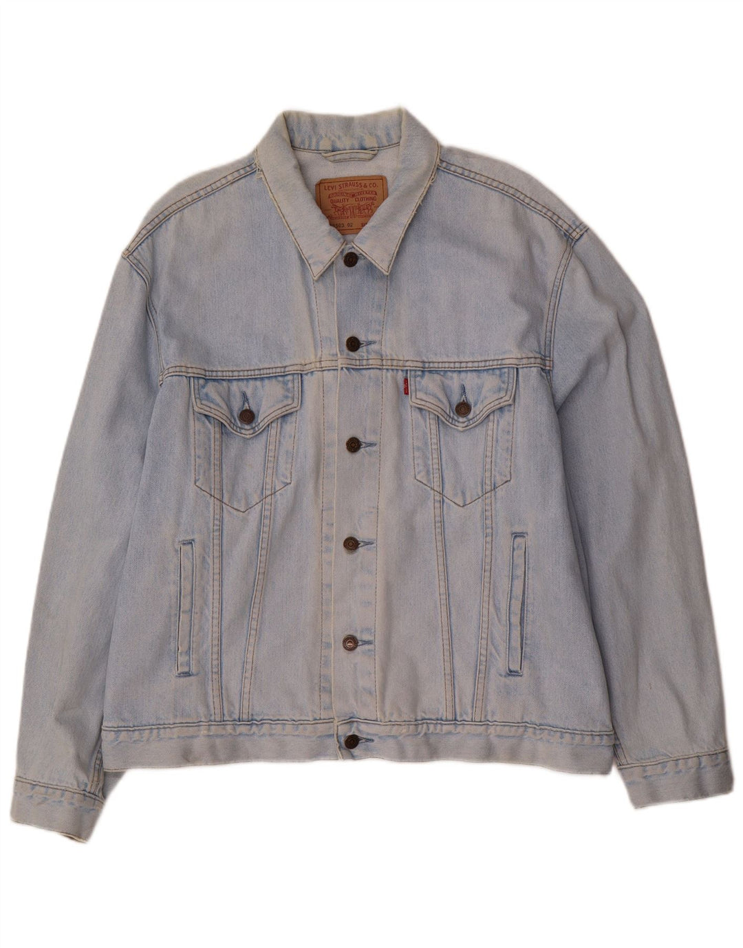 Levi's Mens Denim Jacket UK 42 XL Blue Cotton