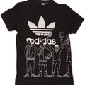 Adidas Mens Graphic T-Shirt Top Small Black Cotton