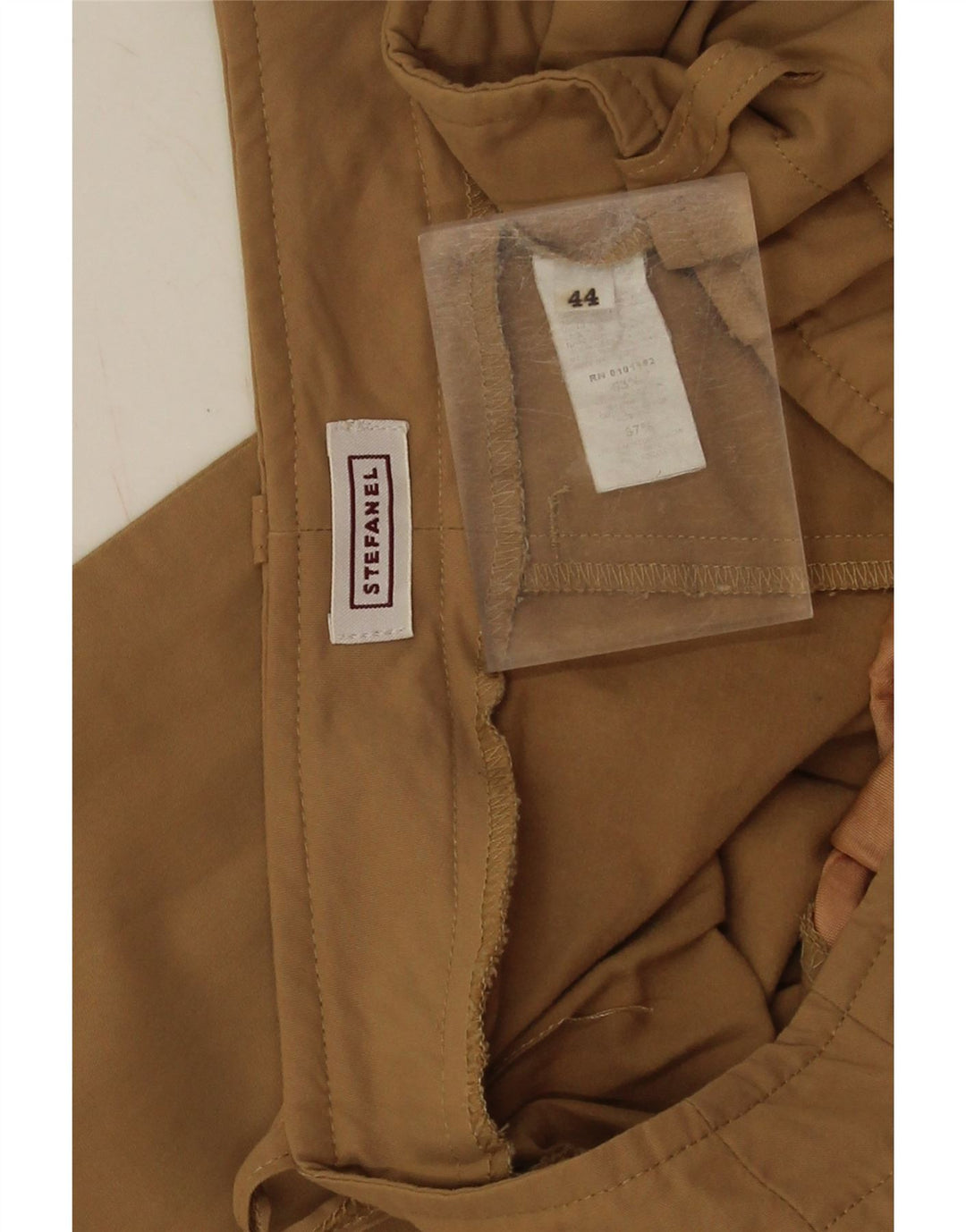 Stefanel Womens Bootcut Chino Trousers IT 44 Medium W30 L32 Khaki Cotton