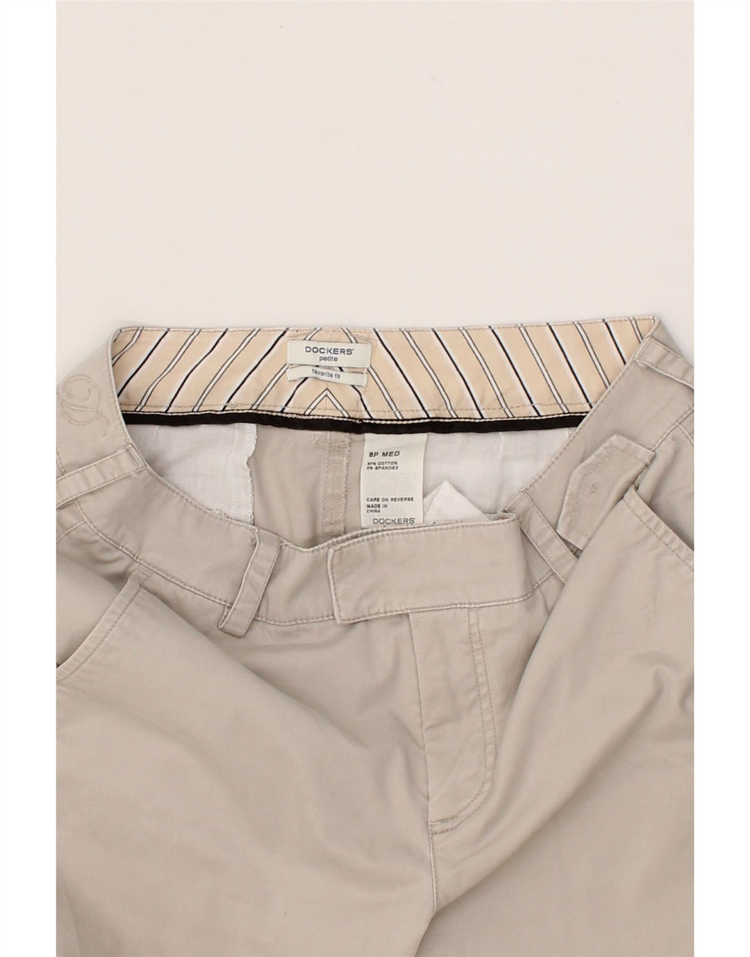 DOCKERS Womens Favorite Fit Chino Trousers US 8 Medium W30 L27 Grey Vintage Dockers and Second-Hand Dockers from Messina Hembry 