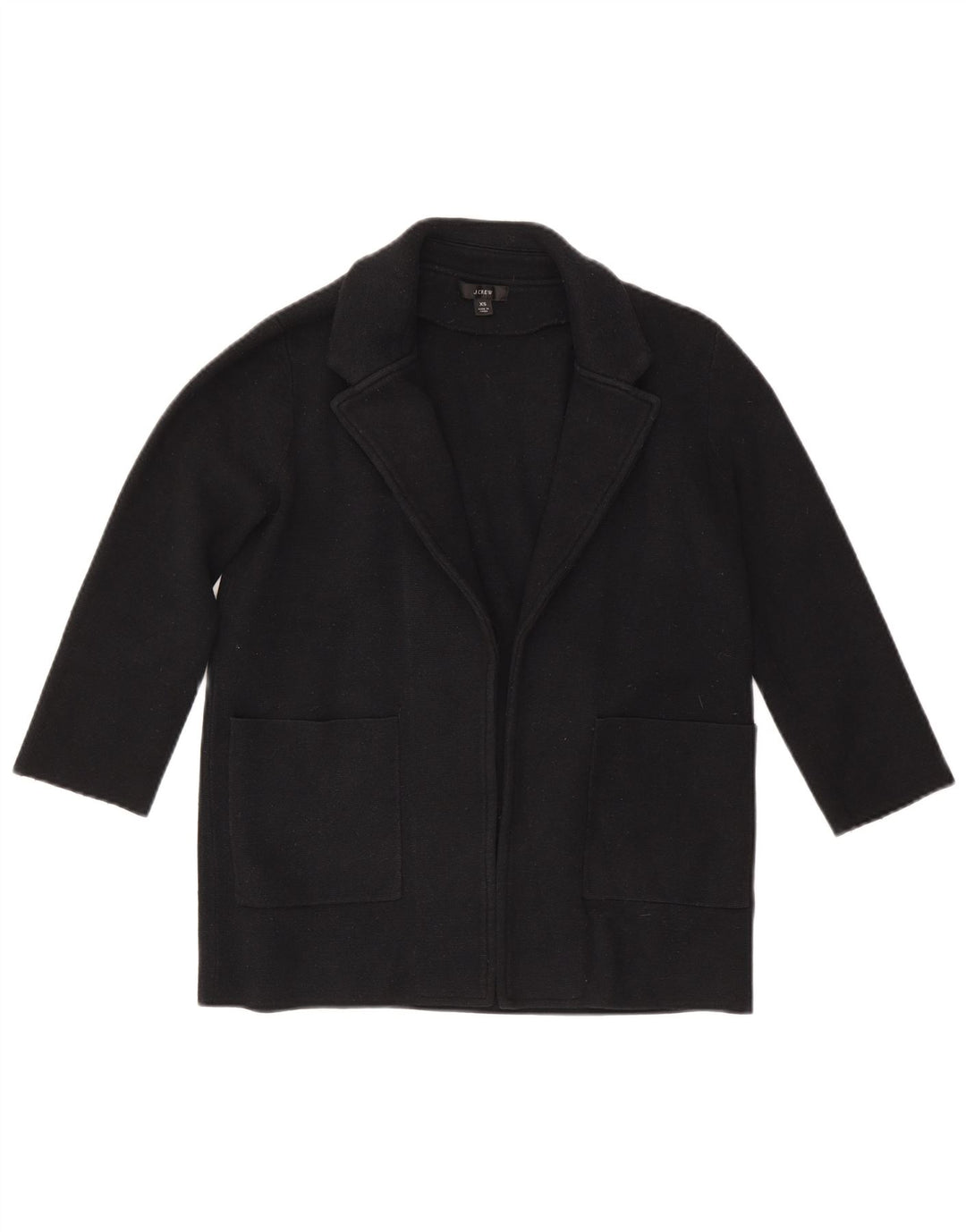 J. Crew Womens Oversized 3/4 Sleeve Open Blazer Jacket UK 6 XS Navy Blue