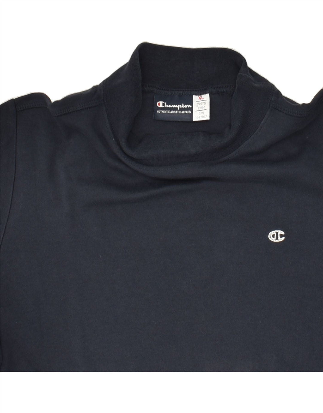 CHAMPION Boys Top Long Sleeve 13-14 Years XL Navy Blue | Vintage Champion | Thrift | Second-Hand Champion | Used Clothing | Messina Hembry 