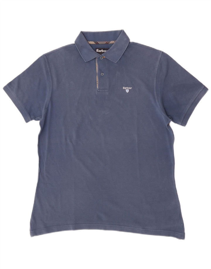 Barbour Mens Polo Shirt Large Blue