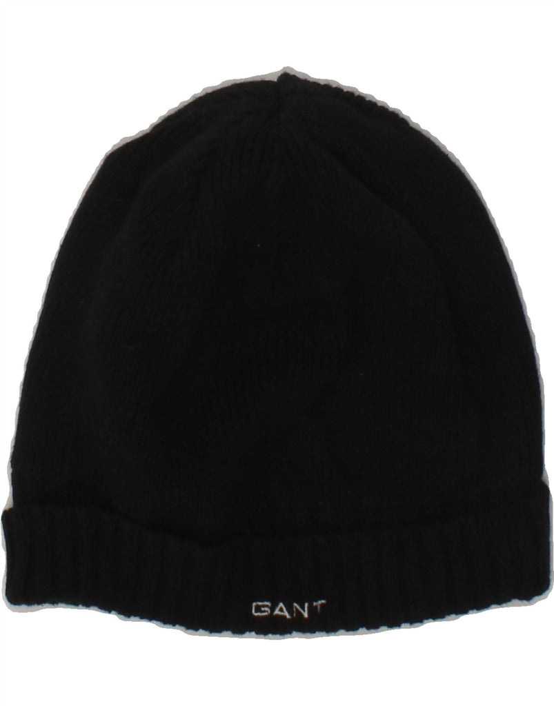 GANT Mens Beanie Hat One Size Black Cotton | Vintage Gant | Thrift | Second-Hand Gant | Used Clothing | Messina Hembry 