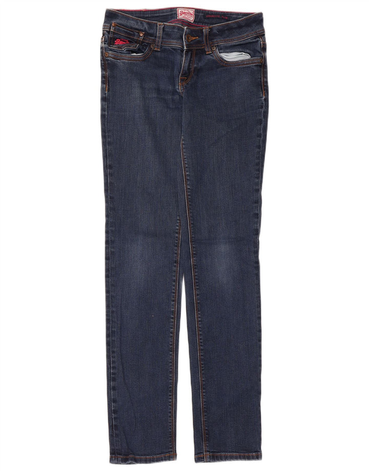 Superdry Womens Cigarette Slim Jeans W28 L32 Navy Blue Cotton