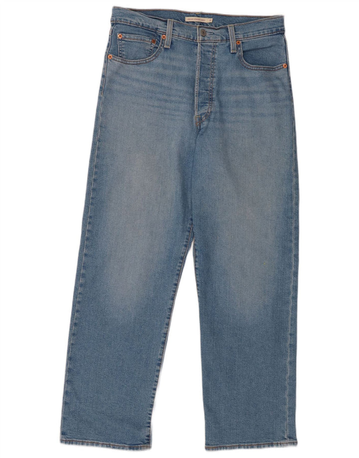 Levi's Womens Ribcage Straight Jeans W31 L29 Blue Cotton