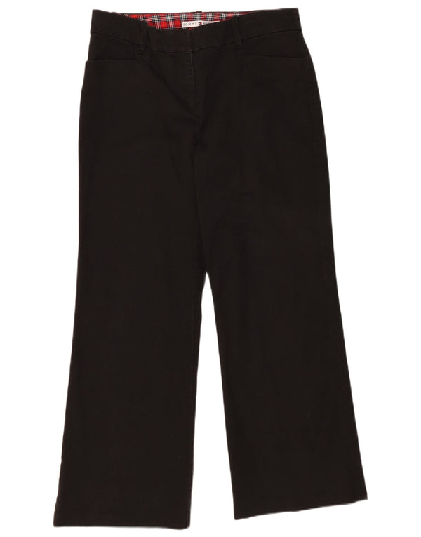 Tommy Hilfiger Womens Straight Casual Trousers US 8 Medium W30 L28 Black