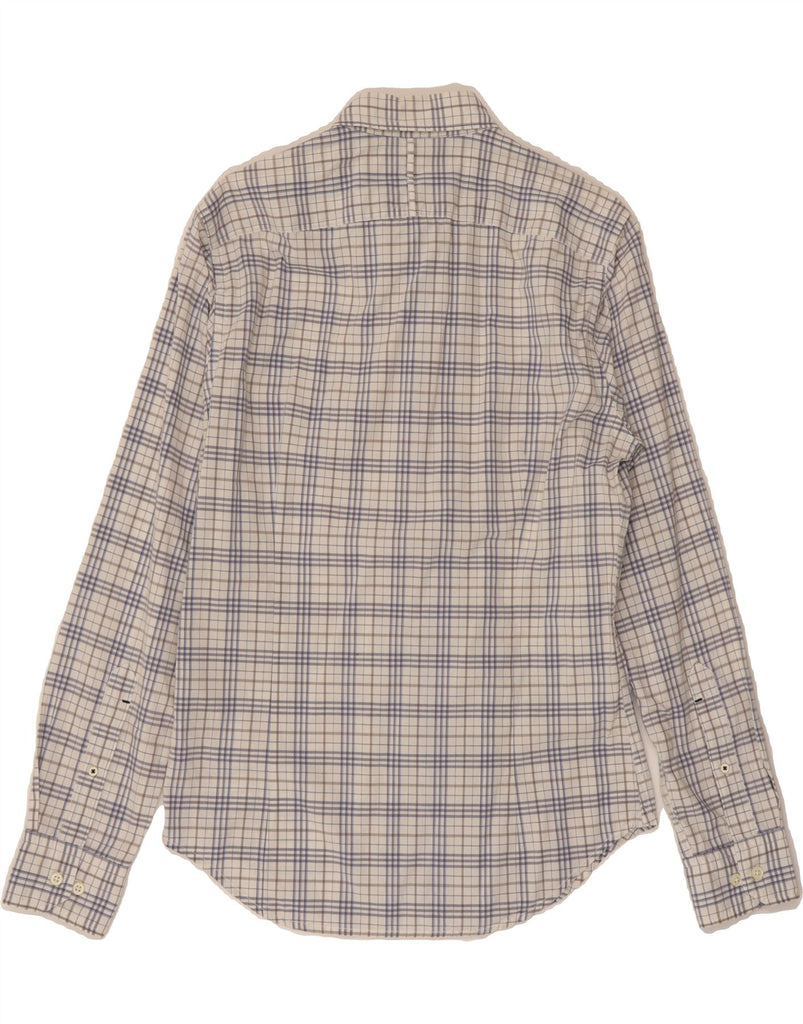 BANANA REPUBLIC Mens Tailored Slim Fit Shirt Small White Check Cotton Vintage Banana Republic and Second-Hand Banana Republic from Messina Hembry 