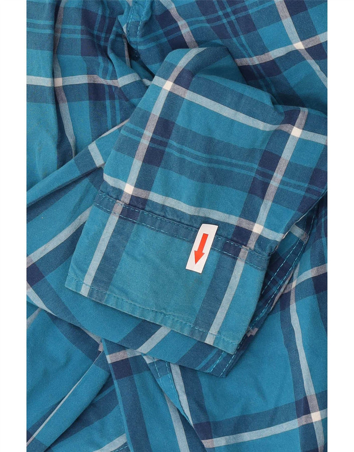 Hollister Mens Shirt Large Blue Plaid Cotton