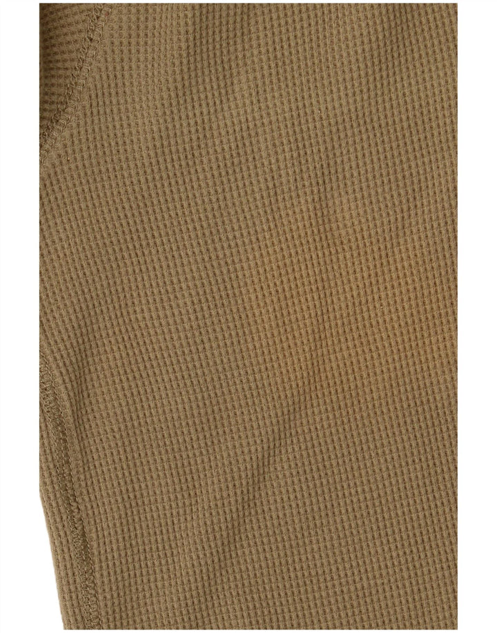 Timberland Mens Graphic Top Long Sleeve Large Beige Cotton