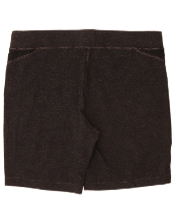 FILA Womens Sport Shorts UK 8 Small Grey Colourblock Cotton