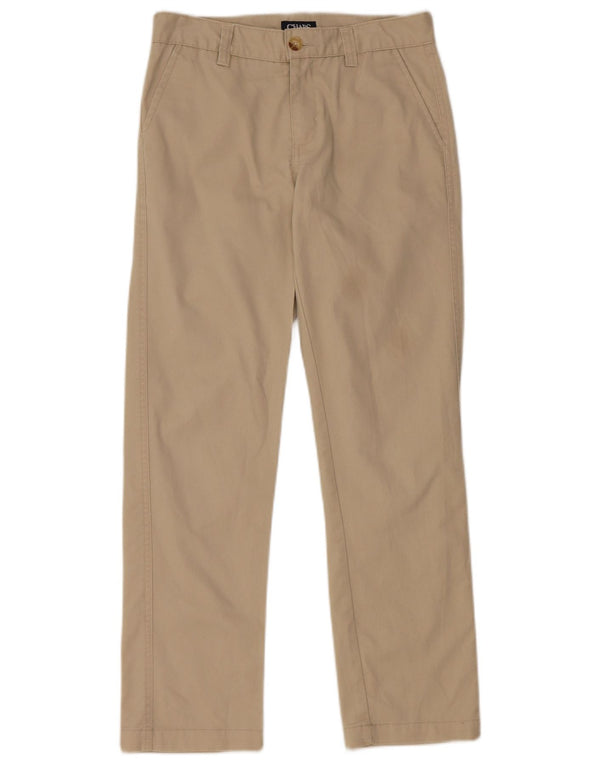 CHAPS Boys Straight Chino Trousers 11-12 Years W26 L26 Beige Cotton