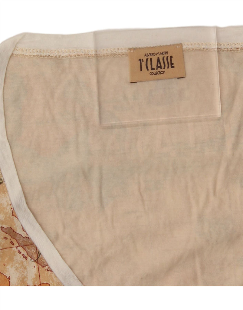 ALVIERO MARTINI Womens Graphic Vest Top UK 12 Medium Brown Vintage ALVIERO MARTINI and Second-Hand ALVIERO MARTINI from Messina Hembry 