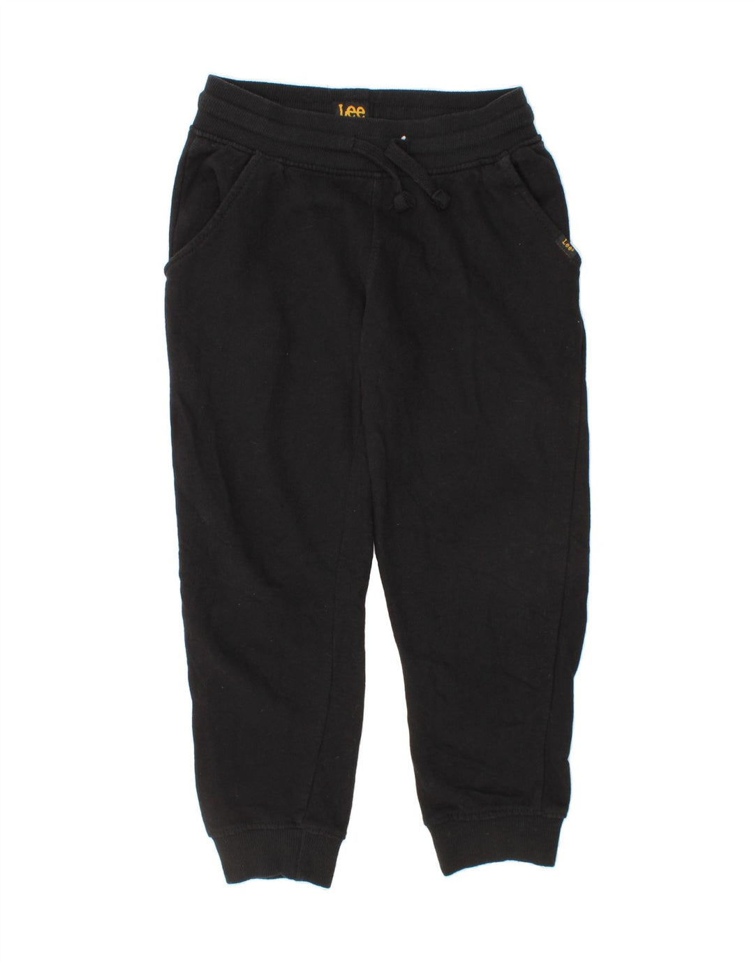 LEE Boys Tracksuit Trousers Joggers 7-8 Years Small Black Cotton Vintage Lee and Second-Hand Lee from Messina Hembry 