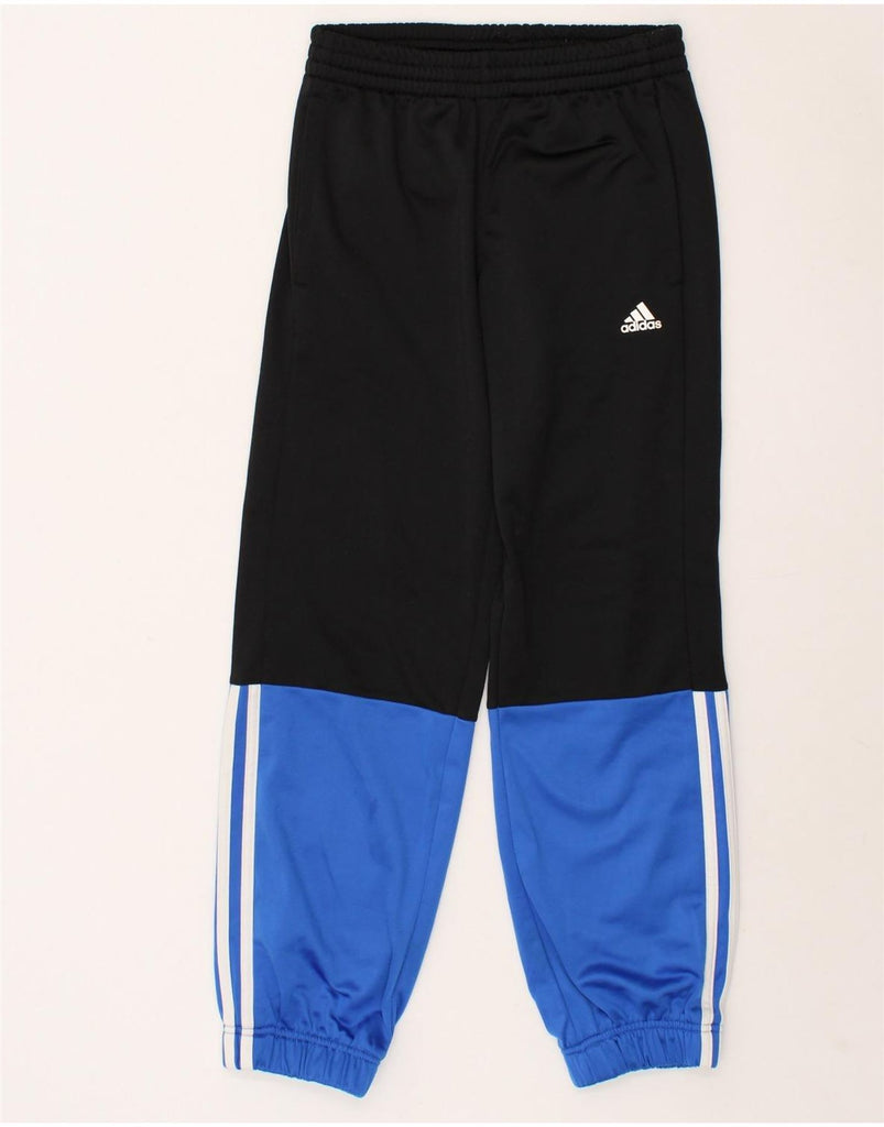 ADIDAS Boys Tracksuit Trousers Joggers 11-12 Years Black Colourblock | Vintage Adidas | Thrift | Second-Hand Adidas | Used Clothing | Messina Hembry 