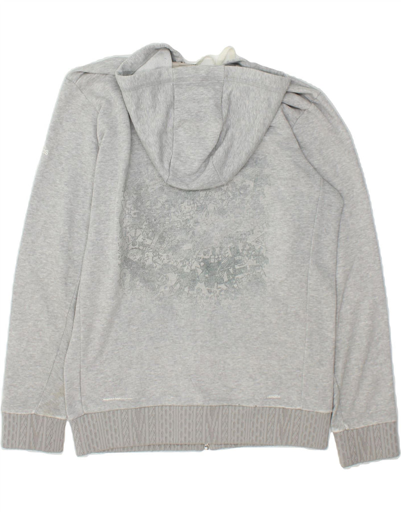 ADIDAS Mens Climalite Zip Hoodie Sweater Medium Grey Cotton | Vintage Adidas | Thrift | Second-Hand Adidas | Used Clothing | Messina Hembry 
