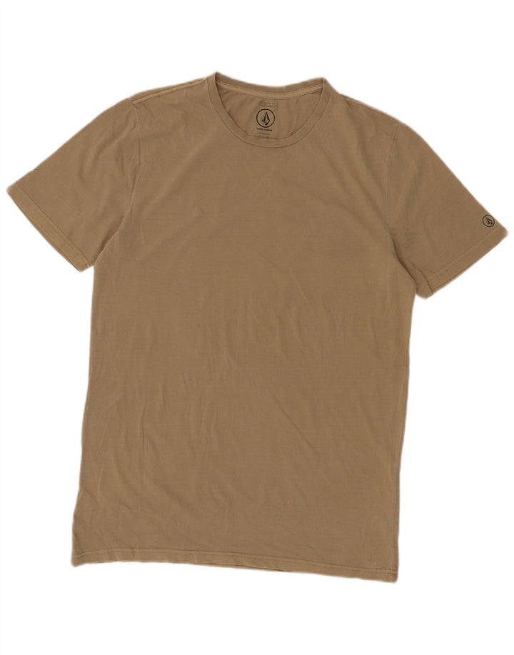 Volcom Mens Modern Fit T-Shirt Top Medium Khaki Cotton