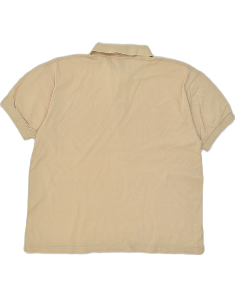 RIFLE Mens Polo Shirt Large Beige Cotton | Vintage Rifle | Thrift | Second-Hand Rifle | Used Clothing | Messina Hembry 