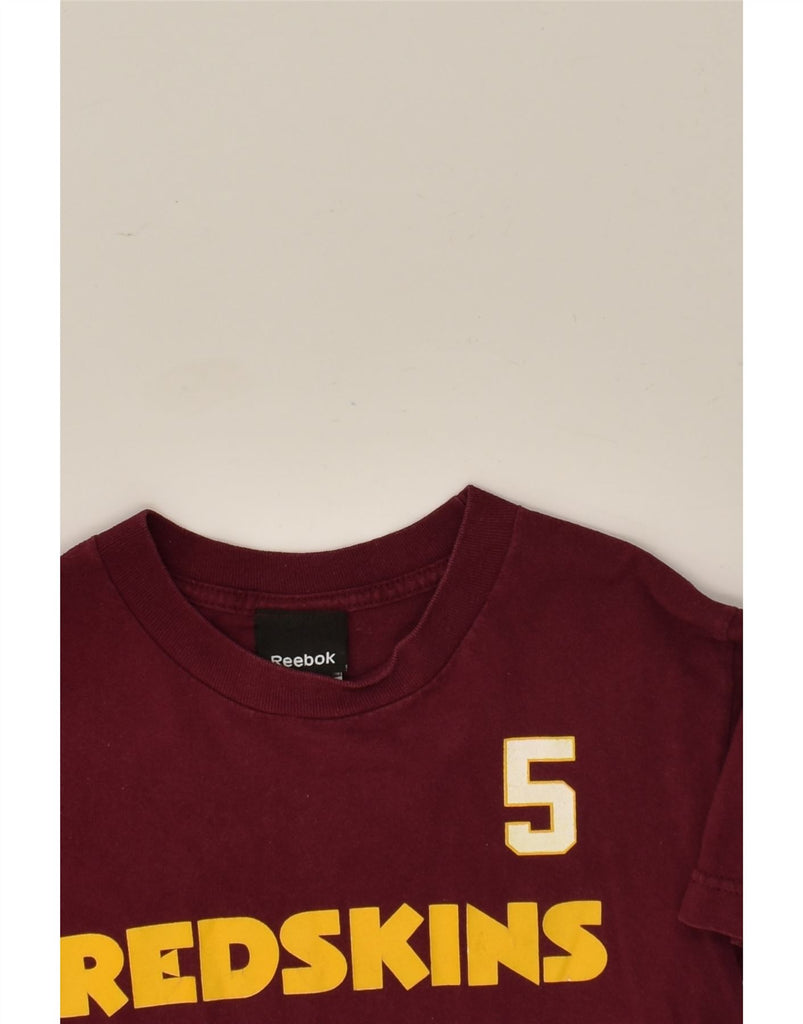 REEBOK Boys Redskins Graphic T-Shirt Top 6-7 Years Small Maroon Cotton | Vintage Reebok | Thrift | Second-Hand Reebok | Used Clothing | Messina Hembry 