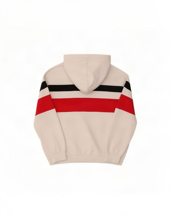 Fila Womens Tall Oversized Hoodie Jumper IT 40 Small White Colourblock