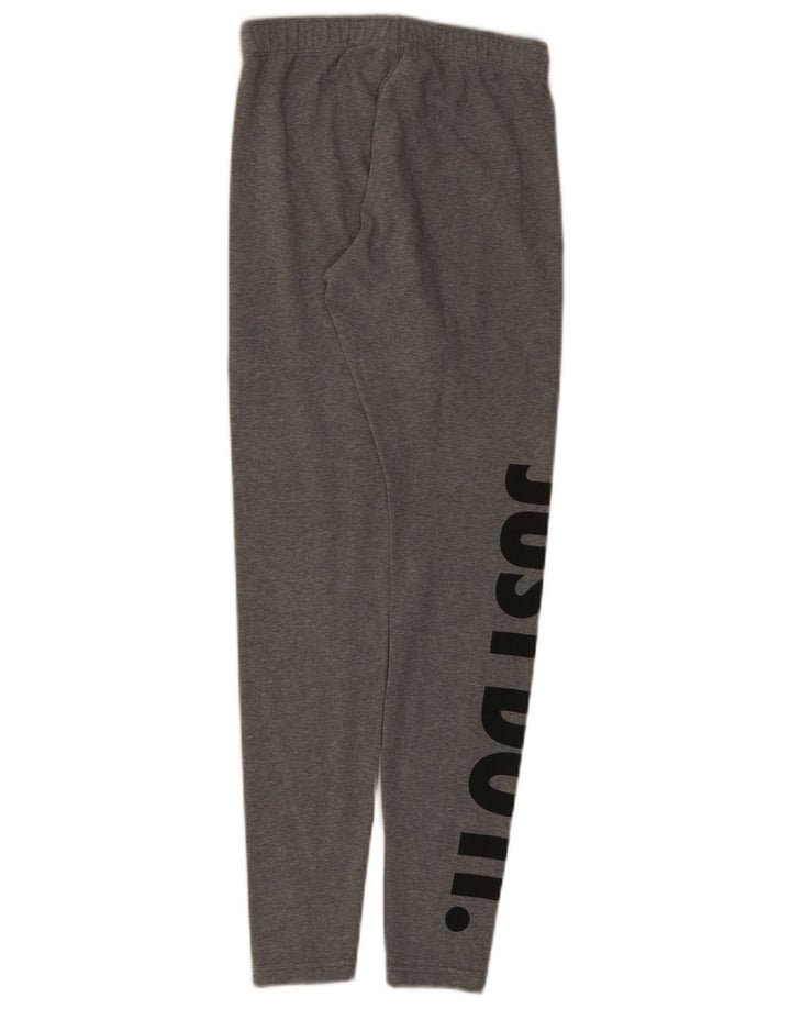 Nike Womens Graphic Leggings UK 8 Small  Grey Flecked Cotton