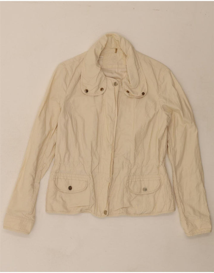 MASSIMO DUTTI Womens Bomber Jacket UK 14 Medium Beige Vintage Massimo Dutti and Second-Hand Massimo Dutti from Messina Hembry 
