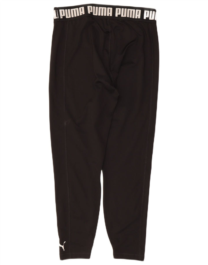 Puma Womens Graphic Crop Leggings UK 14 Large Black