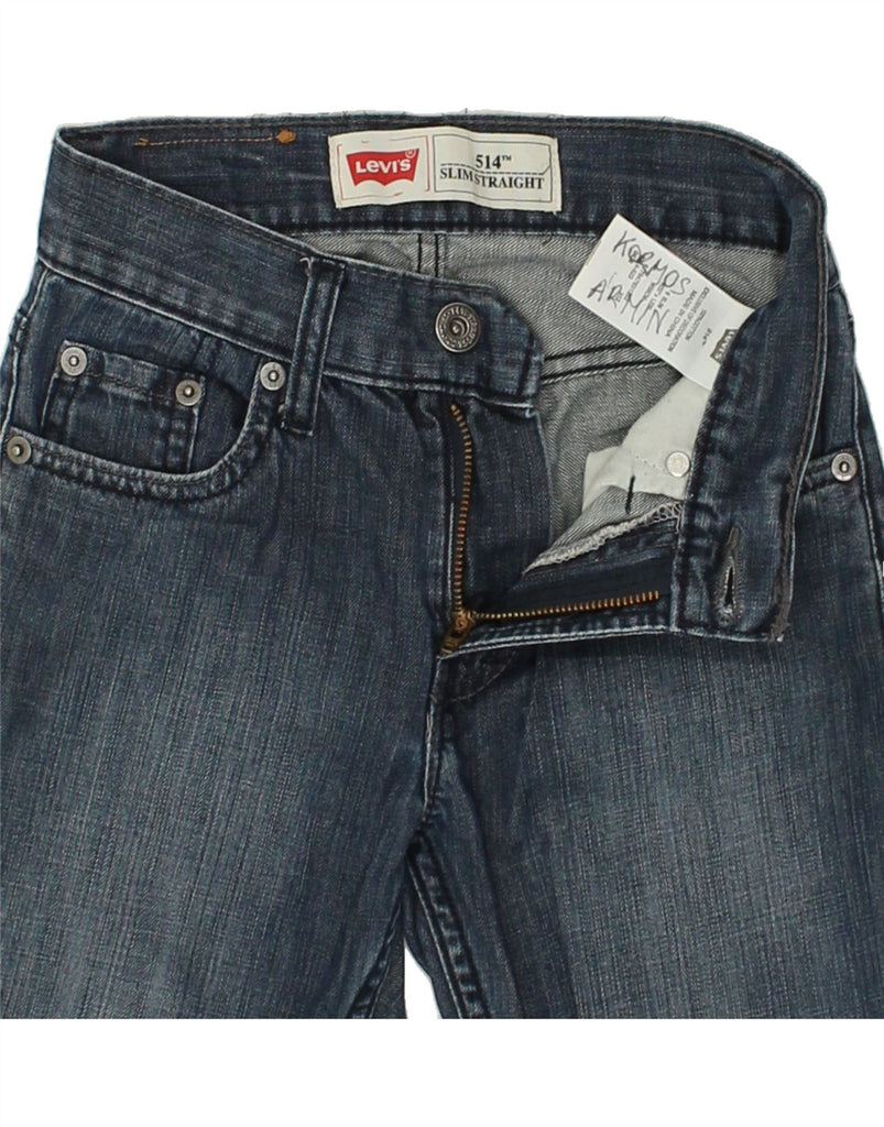 LEVI'S Boys 514 Slim Straight Jeans 7-8 Years W22 L22 Blue Cotton | Vintage Levi's | Thrift | Second-Hand Levi's | Used Clothing | Messina Hembry 