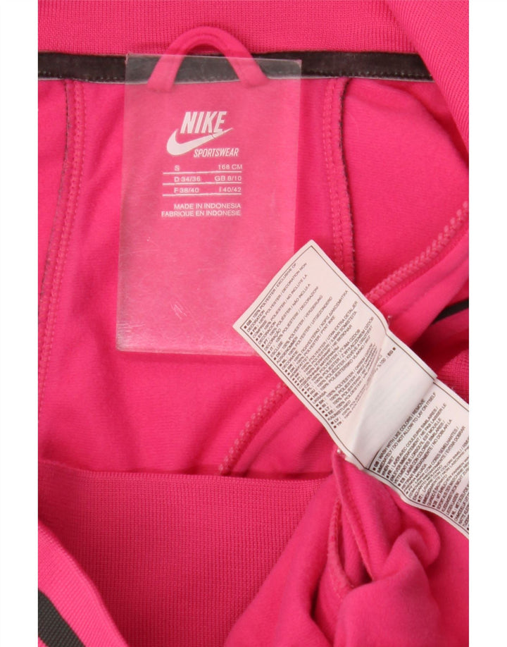 Nike Womens Tracksuit Top Jacket UK 8/10 Small Pink Colourblock Polyester
