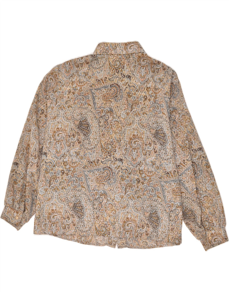 VINTAGE Womens Shirt Blouse IT 48 2XL Brown Paisley Vintage Vintage and Second-Hand Vintage from Messina Hembry 