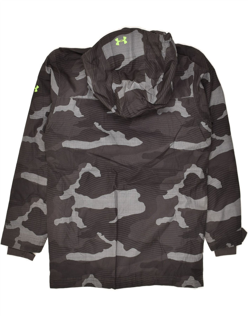 UNDER ARMOUR Boys Hooded Windbreaker Jacket 7-8 Years Grey Camouflage | Vintage Under Armour | Thrift | Second-Hand Under Armour | Used Clothing | Messina Hembry 