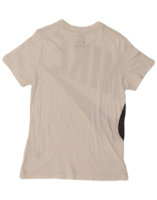 Nike Mens Slim Fit Graphic T-Shirt Top Large White Cotton