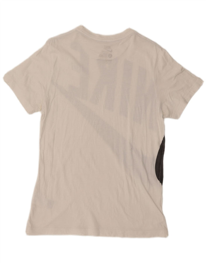 Nike Mens Slim Fit Graphic T-Shirt Top Large White Cotton