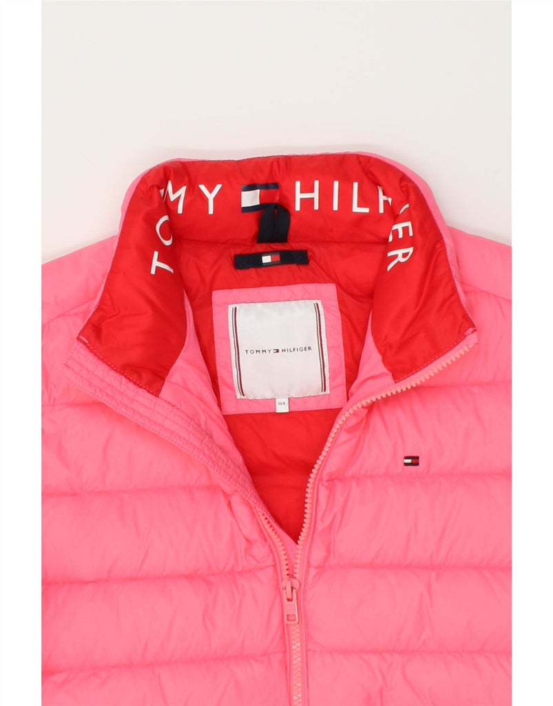 TOMMY HILFIGER Girls Padded Jacket 13-14 Years Pink Polyamide | Vintage Tommy Hilfiger | Thrift | Second-Hand Tommy Hilfiger | Used Clothing | Messina Hembry 