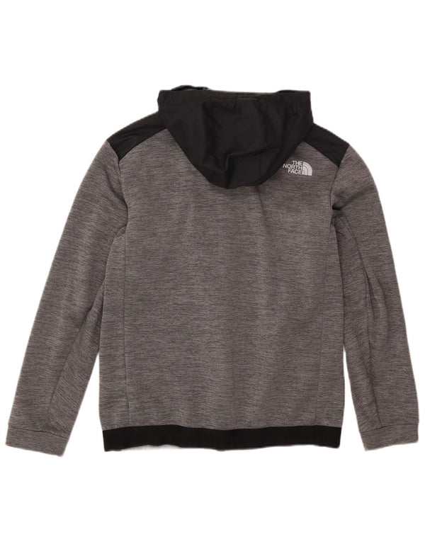The North Face Mens Zip Hoodie Sweater Small Grey Colourblock Polyester