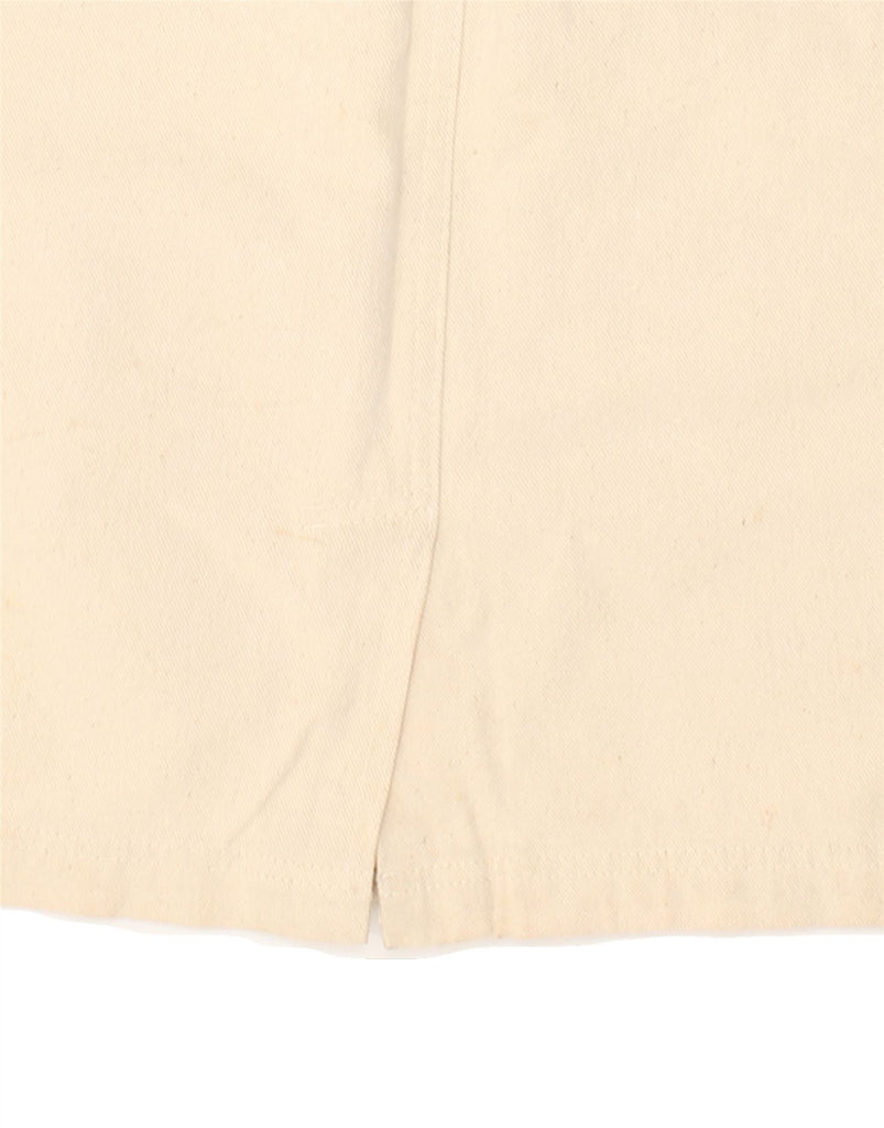 PRISMA Womens High Waist Pencil Skirt UK 12 Medium W26 Beige Cotton | Vintage Prisma | Thrift | Second-Hand Prisma | Used Clothing | Messina Hembry 