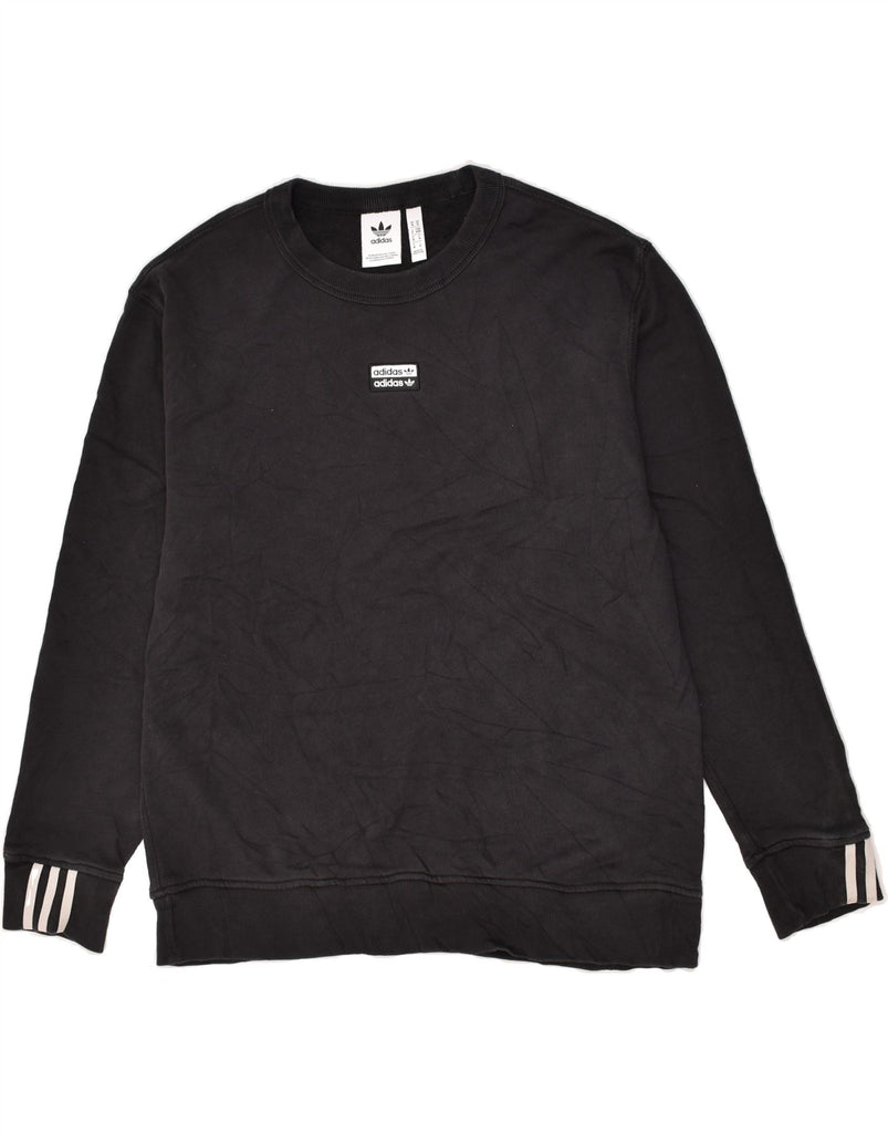 ADIDAS Mens Graphic Sweatshirt Jumper Medium Beige Cotton | Vintage Adidas | Thrift | Second-Hand Adidas | Used Clothing | Messina Hembry 