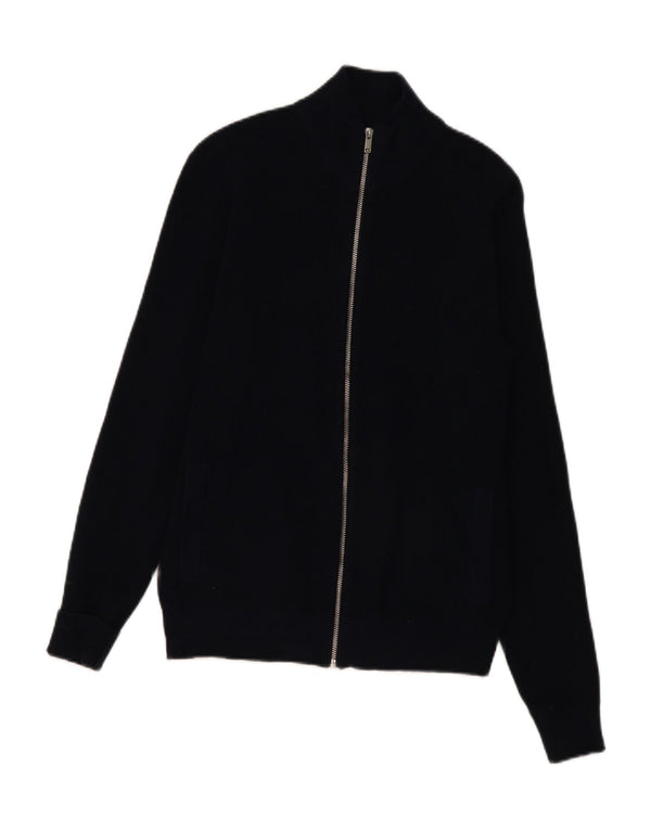 Marks & Spencer Mens Cardigan Sweater Small Navy Blue Polyester