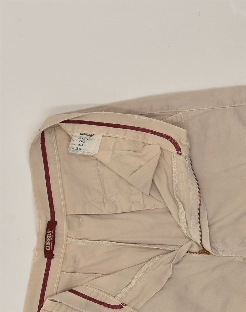 CARRERA Mens Chino Shorts IT 50 Large W34 Beige Cotton | Vintage Carrera | Thrift | Second-Hand Carrera | Used Clothing | Messina Hembry 