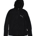PUMA Womens Graphic Zip Hoodie Sweater UK 14 Medium Navy Blue | Vintage Puma | Thrift | Second-Hand Puma | Used Clothing | Messina Hembry 