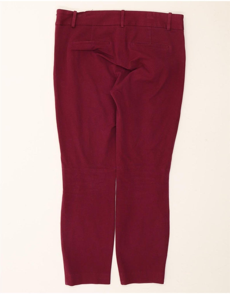 J. CREW Womens Minnie Slim Cropped Trousers US 2 XS W30 L24 Purple Cotton Vintage J. Crew and Second-Hand J. Crew from Messina Hembry 