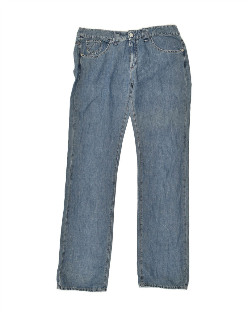 EMPORIO ARMANI Womens Straight Jeans W31 L34 Blue Linen | Vintage Emporio Armani | Thrift | Second-Hand Emporio Armani | Used Clothing | Messina Hembry 