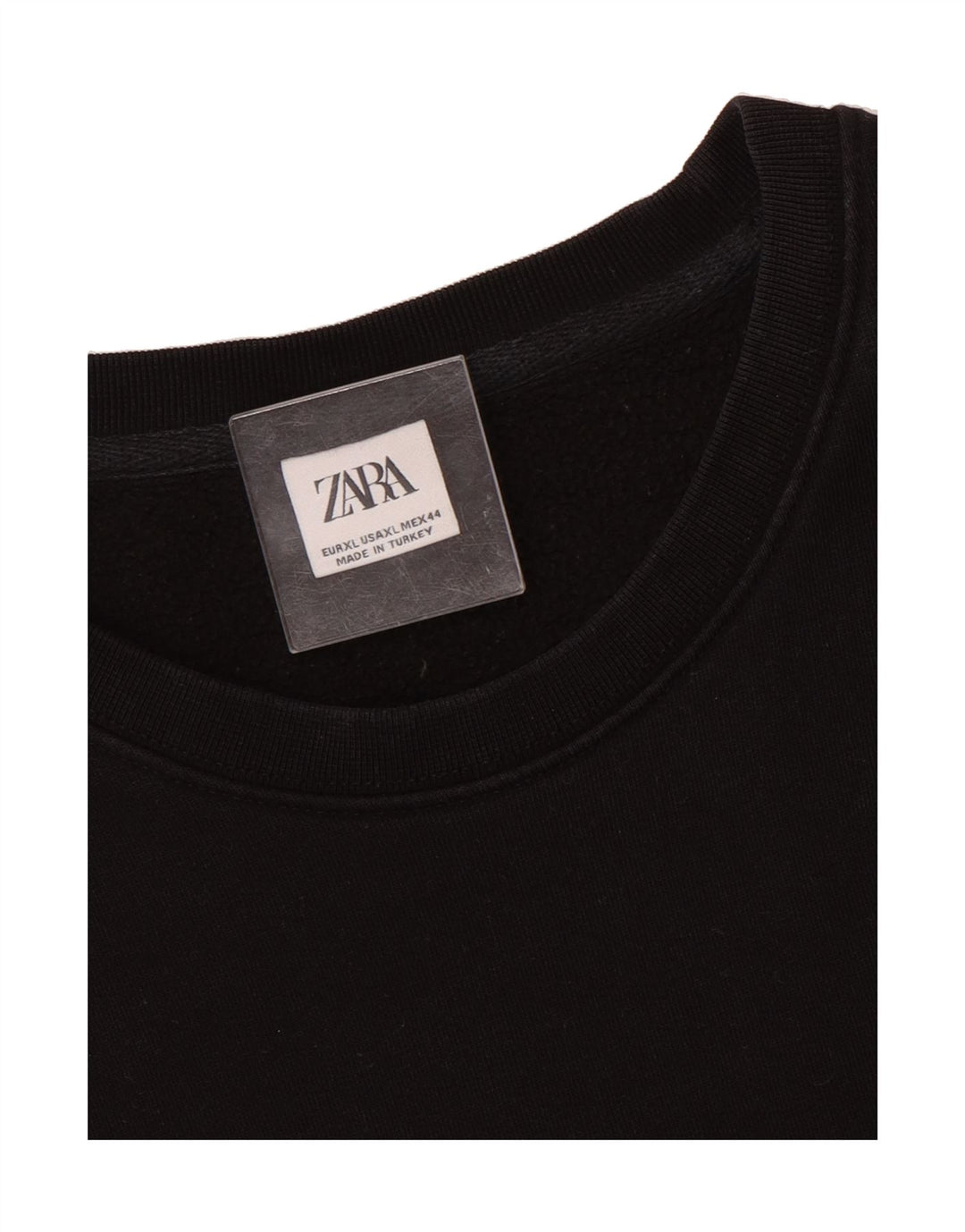 ZARA Mens Sweatshirt Jumper XL Black Cotton Vintage Zara and Second-Hand Zara from Messina Hembry 