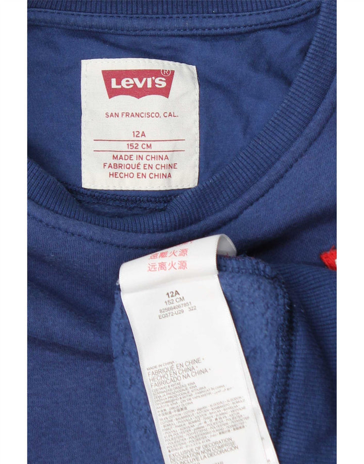 Levi's Boys Sweatshirt Jumper 11-12 Years Blue Cotton