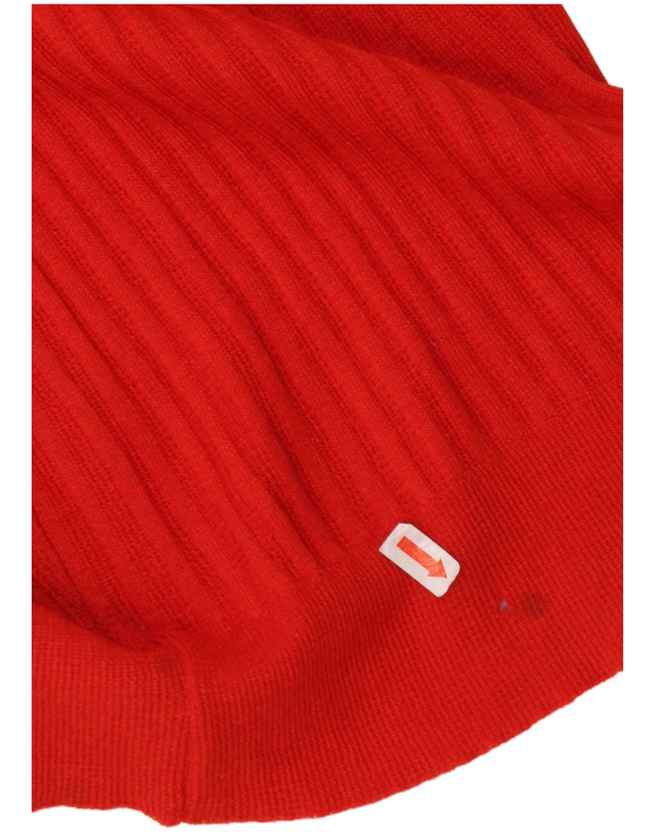 VINTAGE Womens Knit Blouse Top UK 8 Small Red