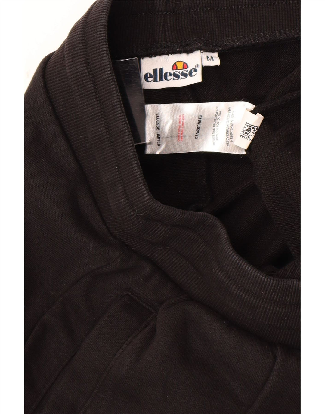 ELLESSE Womens Tracksuit Trousers Joggers UK 12 Medium  Black Cotton