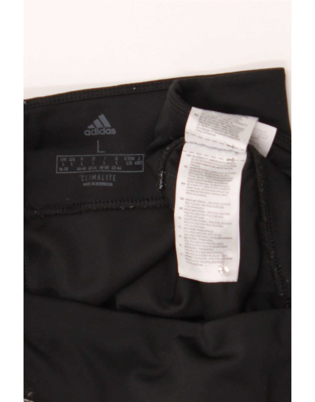 Adidas Womens Leggings UK 16/18 Large Black Polyester