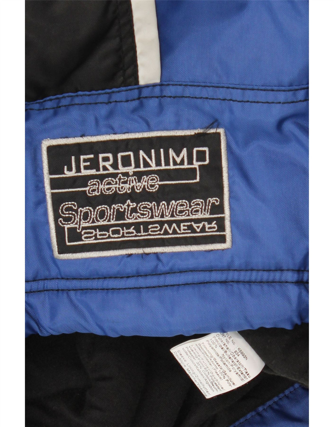 Jeronimo Mens Hooded Windbreaker Jacket UK 44 2XL Blue Colourblock Nylon